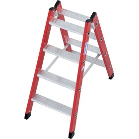 Krause Kunststoff Stufen-DoppelLeiter, 2x4 Stufen