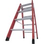 Krause Kunststoff Stufen-DoppelLeiter, 2x4 Stufen
