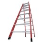 Krause Kunststoff Stufen-DoppelLeiter, 2x8 Stufen