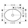 hansgrohe Xuniva D Aufsatzwaschtisch oval 55 x 40 cm - Produktansicht