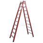 Krause Échelle double en plastique avec marches, 2x10 marches - photo produit