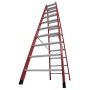 Krause Échelle double en plastique avec marches, 2x10 marches