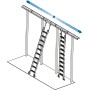 Krause Stufen-RegalLeiter für T-Schienenanlage, 11 Stufen - technische Ansicht