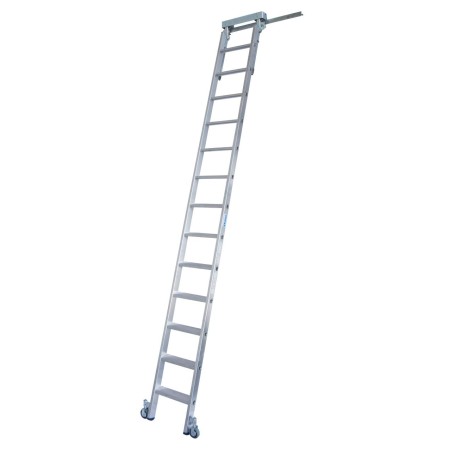 Krause Stufen-RegalLeiter für T-Schienenanlage, 13 Stufen