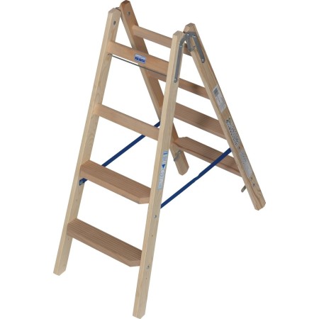 Krause Échelle double en bois à marches/barreaux 2x4 marches