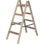 Krause Échelle double en bois à marches/barreaux 2x4 marches - vue technique