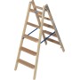 Krause Holz Stufen/Sprossen Doppelleiter 2x5 Stufen - Detailansicht