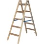 Krause Holz Stufen/Sprossen Doppelleiter 2x5 Stufen - technische Ansicht