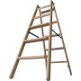 Krause Holz Stufen/Sprossen Doppelleiter 2x5 Stufen - Produktansicht