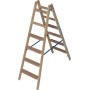 Krause Échelle double en bois avec marches/barreaux 2x6 marches