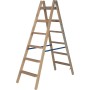Krause Échelle double en bois avec marches/barreaux 2x6 marches - vue technique