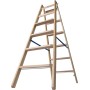 Krause Échelle double en bois avec marches/barreaux 2x6 marches - photo produit
