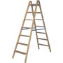 Krause Holz Stufen/Sprossen Doppelleiter 2x7 Stufen - technische Ansicht