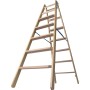 Krause Holz Stufen/Sprossen Doppelleiter 2x7 Stufen - Produktansicht