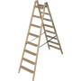 Krause Échelle double en bois avec marches/barreaux 2x8 marches - vue détaillée