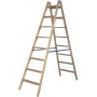 Krause Échelle double en bois avec marches/barreaux 2x8 marches - vue technique