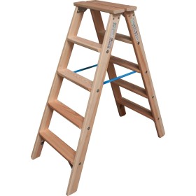 Krause STABILO Stufen-DoppelLeiter Holz, 2x5 Stufen
