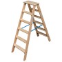 Krause STABILO Stufen-DoppelLeiter Holz, 2x6 Stufen - Detailansicht