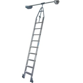 Krause Échelle-échelle pour double étagère avec système de rails tubulaires, 9 marches