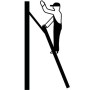 Krause Échelle-échelle pour double étagère avec système de rails tubulaires, 11 marches - vue détaillée
