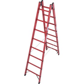 Krause Vollkunststoff Sprossen-DoppelLeiter, 2x8 Sprossen