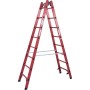 Krause Échelle double en plastique complet, 2x8 barreaux - photo produit