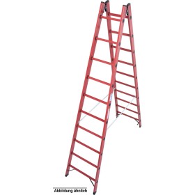 Krause Vollkunststoff Sprossen-DoppelLeiter, 2x12 Sprossen