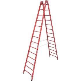 Krause Vollkunststoff Sprossen-DoppelLeiter, 2x14 Sprossen
