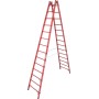 Krause Vollkunststoff Sprossen-DoppelLeiter, 2x14 Sprossen - Detailansicht