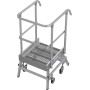 Krause Stabilo Podestleiter fahrbar, einseitig begehbar, Profilrost mit R13-Stufen, 2 Stufen - Detailansicht