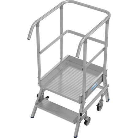 Krause Échelle de plate-forme mobile STABILO, unilatérale, 2 marches avec plateforme incluse