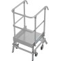 Krause Échelle de plate-forme mobile STABILO, unilatérale, 2 marches avec plateforme incluse - vue détaillée
