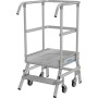 Krause Échelle de plate-forme mobile STABILO, unilatérale, 2 marches avec plateforme incluse - vue technique