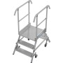 Krause Stabilo Podestleiter fahrbar, beidseitig begehbar, 2 x 3 Sprossen inklusive Plattform