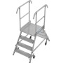 Krause Stabilo Podestleiter fahrbar, beidseitig begehbar, 2 x 4 Stufen inklusive Plattform