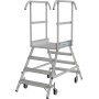 Krause Stabilo Podestleiter fahrbar, beidseitig begehbar, 2 x 4 Stufen inklusive Plattform - Detailansicht