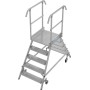 Krause Stabilo Podestleiter fahrbar, beidseitig begehbar, 2 x 5 Stufen inklusive Plattform