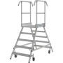 Krause Stabilo Podestleiter fahrbar, beidseitig begehbar, 2 x 5 Stufen inklusive Plattform - Detailansicht