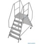 Krause Stabilo Podestleiter fahrbar, beidseitig begehbar, 2 x 6 Stufen inklusive Plattform - technische Ansicht