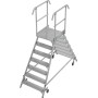 Krause Stabilo Podestleiter fahrbar, beidseitig begehbar, 2 x 7 Sprossen inklusive Plattform