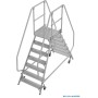 Krause Stabilo Podestleiter fahrbar, beidseitig begehbar, 2 x 7 Sprossen inklusive Plattform - technische Ansicht