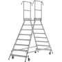 Krause Stabilo Podestleiter fahrbar, beidseitig begehbar, 2 x 8 Stufen inklusive Plattform - Detailansicht