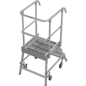 Scala mobile con piattaforma Stabilo, con gradini antiscivolo R13 su un lato, 3 gradini
