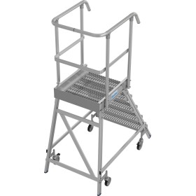 Scala a piattaforma mobile Stabilo, accessibile da un lato, gradini con profilo antiscivolo R13, 5 gradini