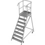 Krause Stabilo Podestleiter fahrbar, einseitig begehbar, Profilrost mit R13-Stufen, 8 Stufen