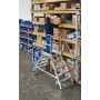 Krause Stabilo Podestleiter fahrbar, beidseitig begehbar, Profilrost mit R13-Stufen, 2 x 3 Stufen - Produktansicht