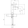 Robinet de lavabo monotrou Villeroy & Boch Dawn sans bonde