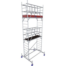 Krause Échafaudage roulant en aluminium ProTec, hauteur de plateforme 4,30 m