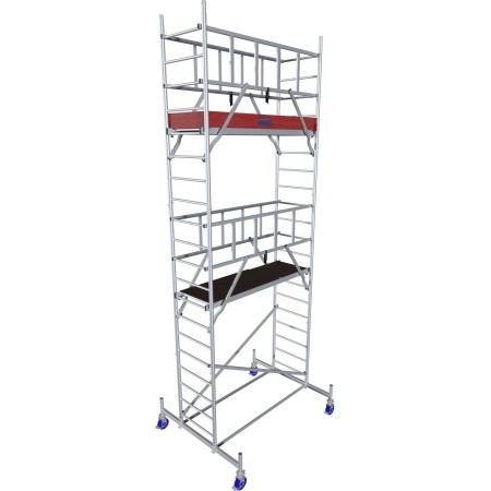 Krause Échafaudage roulant en aluminium ProTec, hauteur de plateforme 4,30 m
