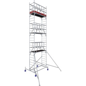 Échafaudage roulant en aluminium ProTec Hauteur de travail 6,30 m